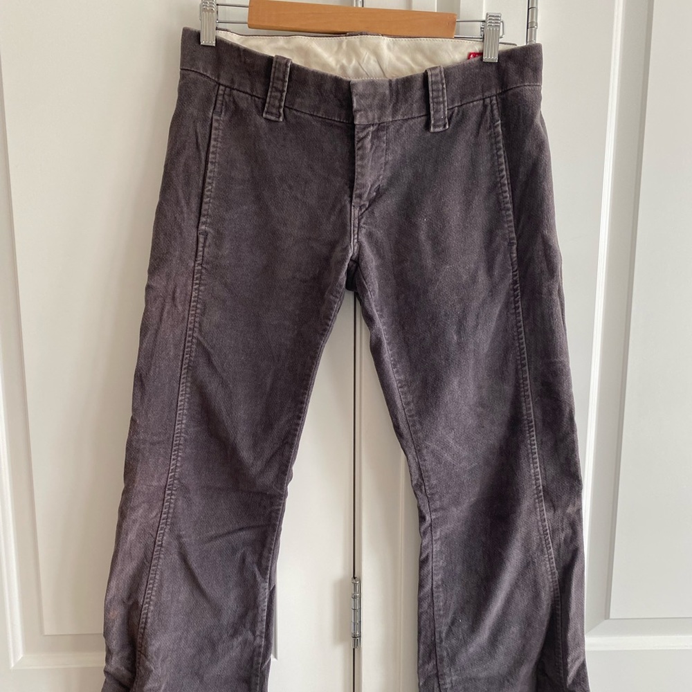 Vintage Levi’s, velvet, bootcut slacks
